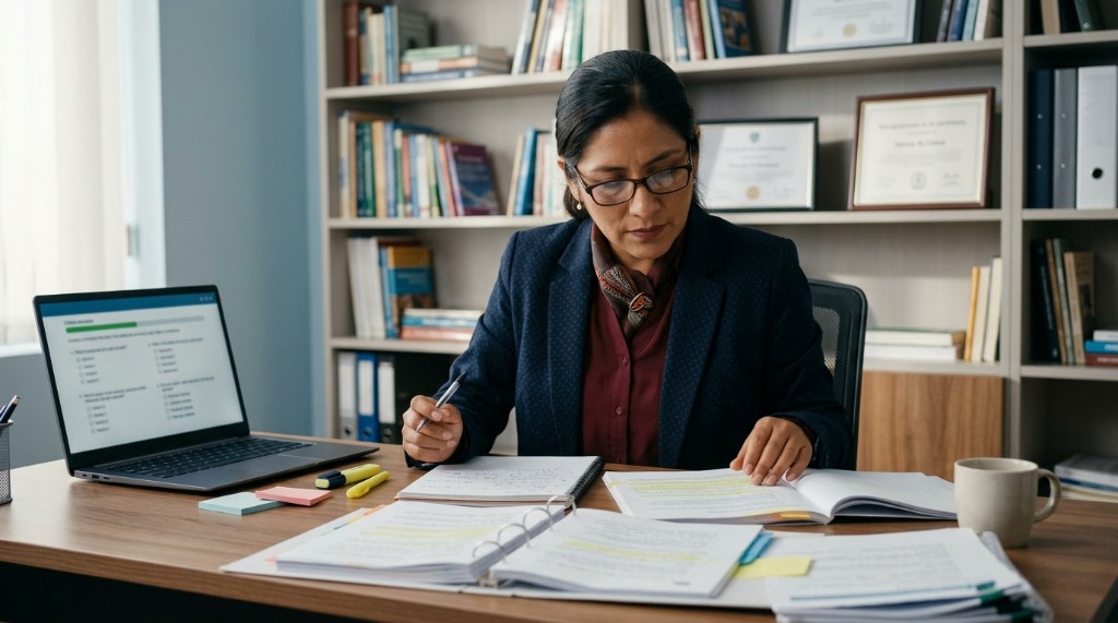 Docente preparándose para un nombramiento
